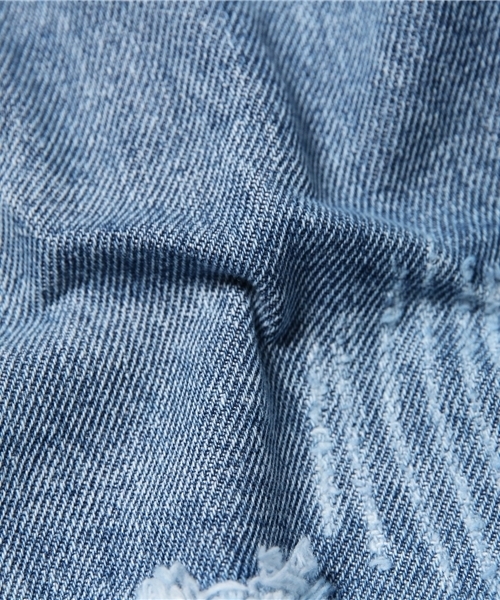 mystic(ミスティック)の「【mystic】ダメージデニムテーパード(デニムパンツ・レディース・ネイビー/ブルー・2/1)」の8枚目の写真