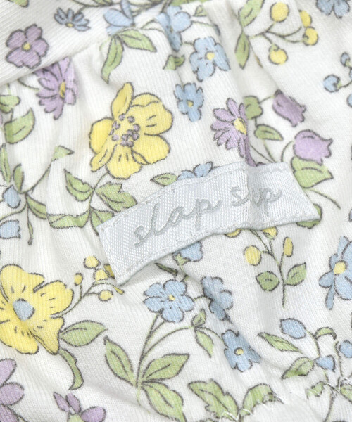 SLAP SLIP BABY（スラップスリップベビー）の「【お揃い】チェリーリボンお花総柄襟付きロンパースベビー(60~80cm)（ロンパース・キッズ・ホワイト系その他2/ピンク系その他/パープル系その他・60cm/70cm/80ｃｍ）」の16枚目の写真