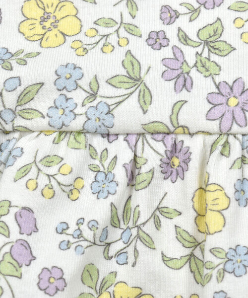 SLAP SLIP BABY（スラップスリップベビー）の「【お揃い】チェリーリボンお花総柄襟付きロンパースベビー(60~80cm)（ロンパース・キッズ・ホワイト系その他2/ピンク系その他/パープル系その他・60cm/70cm/80ｃｍ）」の15枚目の写真