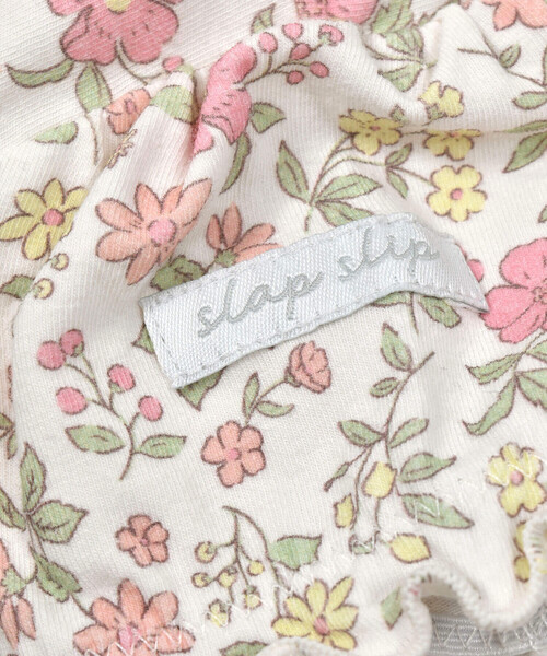 SLAP SLIP BABY（スラップスリップベビー）の「【お揃い】チェリーリボンお花総柄襟付きロンパースベビー(60~80cm)（ロンパース・キッズ・ホワイト系その他2/ピンク系その他/パープル系その他・60cm/70cm/80ｃｍ）」の12枚目の写真