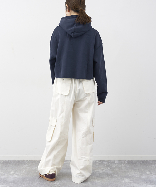 今季！GANNI ISOLI CROPPED OVERSIZED HOODIE GANNI-Isoli Cropped Oversized Hoodie - Grey│삼성물산 온라인