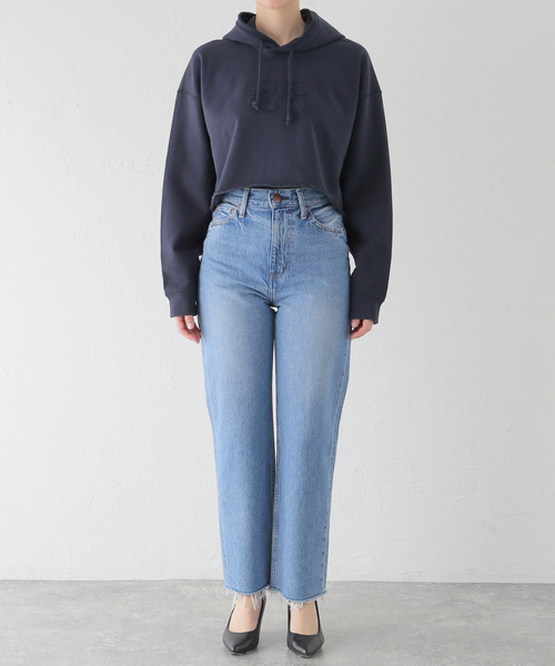 U by SPICK&SPAN（ユーバイスピックアンドスパン）の「【GANNI / ガニー】 Isoli Cropped Oversized Hoodie（パーカー・レディース・ネイビー・FREE）」の12枚目の写真