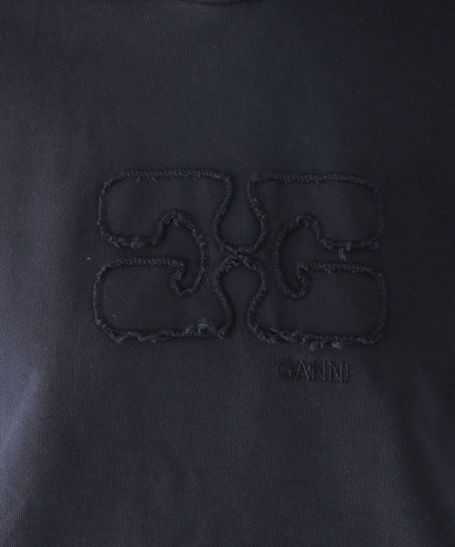 U by SPICK&SPAN（ユーバイスピックアンドスパン）の「【GANNI / ガニー】 Isoli Cropped Oversized Hoodie（パーカー・レディース・ネイビー・FREE）」の20枚目の写真