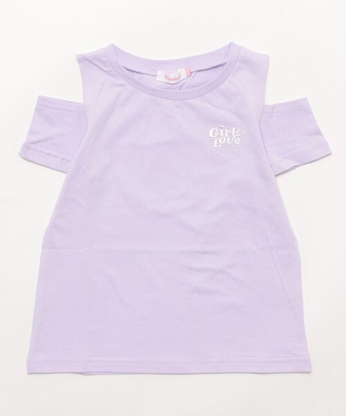 PINKHUNT（ピンクハント）の「PINKHUNT ピンクハント 肩だし バックプリント Tシャツ 9335K（Tシャツ/カットソー・キッズ・パープル/ホワイト/ブラック・120cm/130cm/140cm/150cm/160cm）」の5枚目の写真