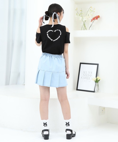 PINKHUNT（ピンクハント）の「PINKHUNT ピンクハント 肩だし バックプリント Tシャツ 9335K（Tシャツ/カットソー・キッズ・パープル/ホワイト/ブラック・120cm/130cm/140cm/150cm/160cm）」の13枚目の写真