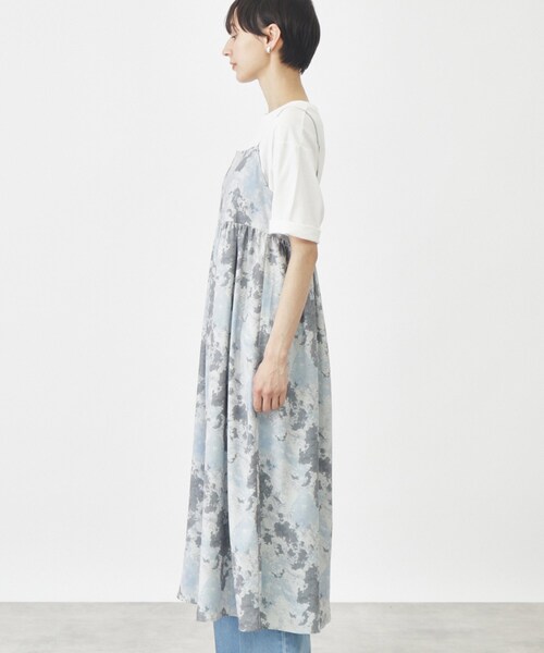 THE SHOP TK (ザ ショップ ティーケー )の「◆マーブル柄バックデザインワンピース【洗濯機OK】(ワンピース・レディース・ブルー系5/オレンジ系1/ブラック・99)」の8枚目の写真