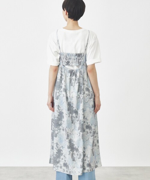 THE SHOP TK (ザ ショップ ティーケー )の「◆マーブル柄バックデザインワンピース【洗濯機OK】(ワンピース・レディース・ブルー系5/オレンジ系1/ブラック・99)」の9枚目の写真