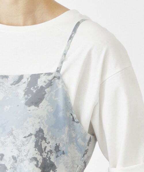 THE SHOP TK (ザ ショップ ティーケー )の「◆マーブル柄バックデザインワンピース【洗濯機OK】(ワンピース・レディース・ブルー系5/オレンジ系1/ブラック・99)」の11枚目の写真
