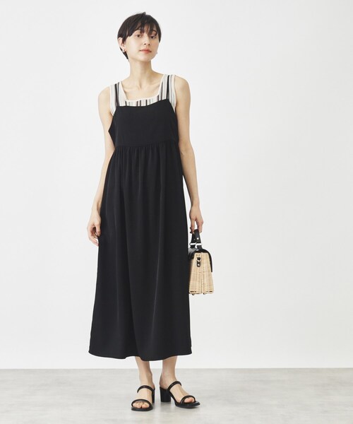 THE SHOP TK (ザ ショップ ティーケー )の「◆マーブル柄バックデザインワンピース【洗濯機OK】(ワンピース・レディース・ブルー系5/オレンジ系1/ブラック・99)」の15枚目の写真
