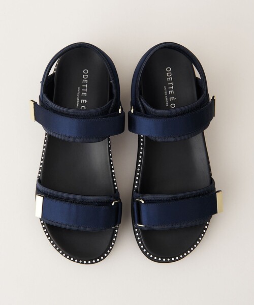 ODETTE E ODILE（オデットエオディール）の「アジャストベルト サンダル25（サンダル・レディース・ブラック/ゴールド/ケリー/ネイビー・35/36/37/34）」の3枚目の写真