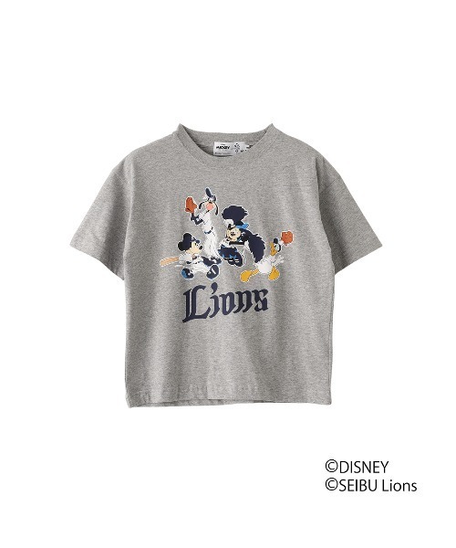 StompStamp（ストンプスタンプ）の「ﾐｯｷｰ＆ﾌﾚﾝｽﾞ/Ｔｼｬﾂ/ﾗｲｵﾝｽﾞ（Tシャツ/カットソー・キッズ・グレー・100cm/130cm）」の2枚目の写真