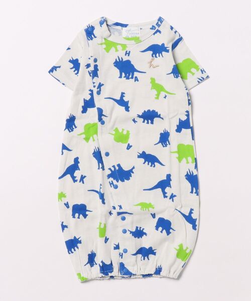 HAKKA BABY（ハッカベビー）の「[ベビー]オリジナルプリント半袖2WAYカバーオール（ロンパース・キッズ・ブルー/レッド/ピンク/グリーン・FREE）」の3枚目の写真