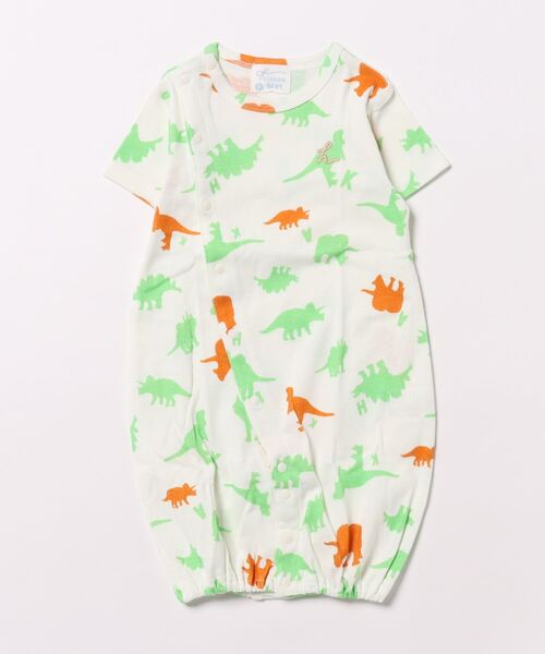 HAKKA BABY（ハッカベビー）の「[ベビー]オリジナルプリント半袖2WAYカバーオール（ロンパース・キッズ・ブルー/レッド/ピンク/グリーン・FREE）」の2枚目の写真