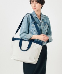 LeSportsac（レスポートサック）の「LG BUCKET TOTE メレンゲ/ネイビー（トートバッグ・メンズ）」