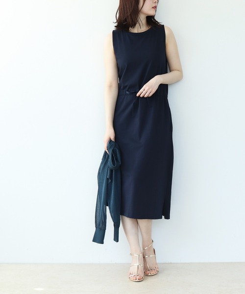 Jines(ジネス)の「ボーダーTシャツセットワンピース(ワンピース・レディース・ブラック/ネイビー・38)」の9枚目の写真