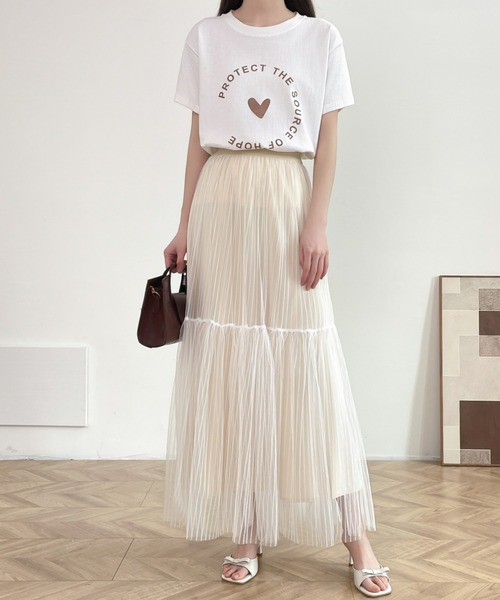 ⭐️トッカ⭐️フォーチュン スカート⭐️全色⭐️レア cawaii（カワイイ）の「貼り絵のような花チュールスカート 花柄