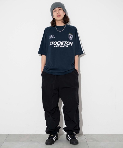 WEGO（ウィゴー）の「WEGO/ラインゲームロゴT（Tシャツ/カットソー・メンズ・ホワイト/ネイビー/ブラック/ピンク/グリーン・MEDIUM/LARGE）」の10枚目の写真