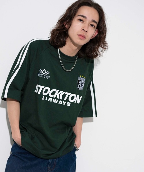 WEGO（ウィゴー）の「WEGO/ラインゲームロゴT（Tシャツ/カットソー・メンズ・ホワイト/ネイビー/ブラック/ピンク/グリーン・MEDIUM/LARGE）」の19枚目の写真