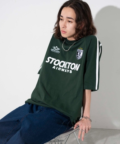 WEGO（ウィゴー）の「WEGO/ラインゲームロゴT（Tシャツ/カットソー・メンズ・ホワイト/ネイビー/ブラック/ピンク/グリーン・MEDIUM/LARGE）」の20枚目の写真