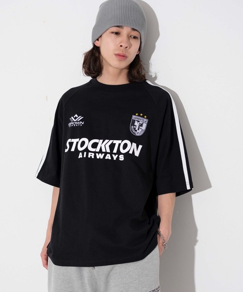 WEGO（ウィゴー）の「WEGO/ラインゲームロゴT（Tシャツ/カットソー・メンズ・ホワイト/ネイビー/ブラック/ピンク/グリーン・MEDIUM/LARGE）」の15枚目の写真