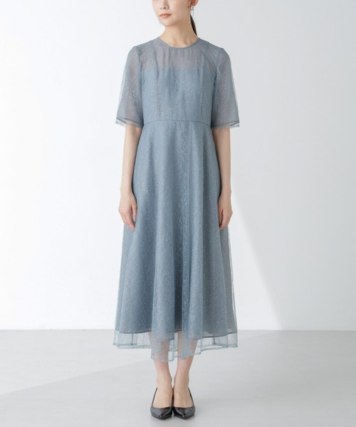 kaene（カエン）の「Kaene/ラメミックスエアリードレス（ワンピース・レディース・サックスブルー/オレンジ・38）」の10枚目の写真