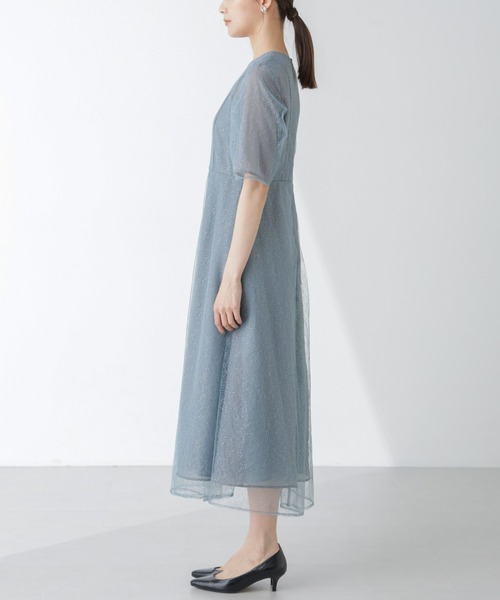 kaene（カエン）の「Kaene/ラメミックスエアリードレス（ワンピース・レディース・サックスブルー/オレンジ・38）」の11枚目の写真