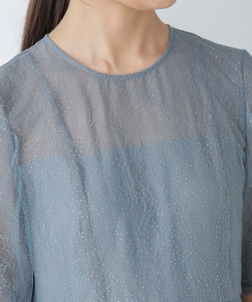 kaene（カエン）の「Kaene/ラメミックスエアリードレス（ワンピース・レディース・サックスブルー/オレンジ・38）」の13枚目の写真