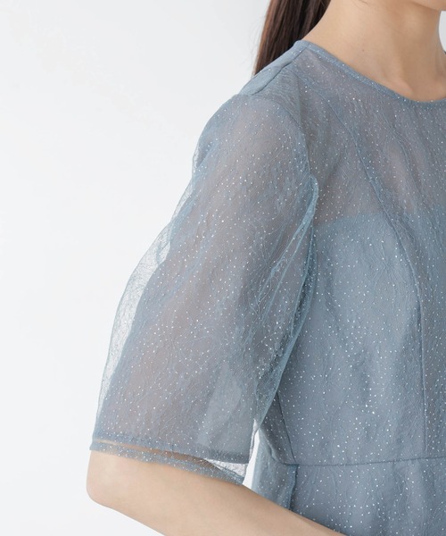 kaene（カエン）の「Kaene/ラメミックスエアリードレス（ワンピース・レディース・サックスブルー/オレンジ・38）」の14枚目の写真