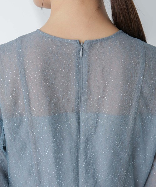 kaene（カエン）の「Kaene/ラメミックスエアリードレス（ワンピース・レディース・サックスブルー/オレンジ・38）」の16枚目の写真