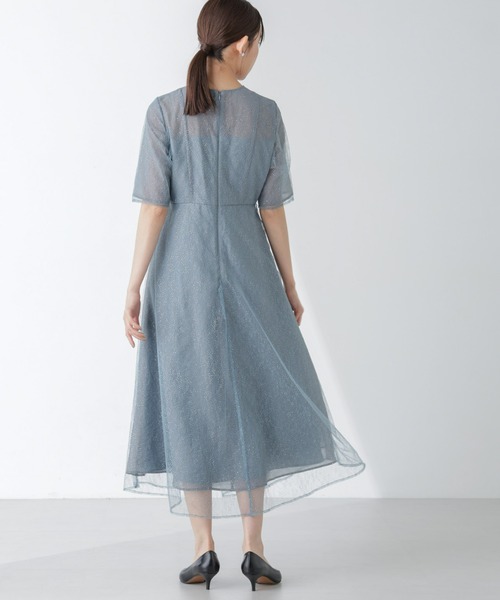 kaene（カエン）の「Kaene/ラメミックスエアリードレス（ワンピース・レディース・サックスブルー/オレンジ・38）」の9枚目の写真