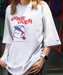 【KANGOL】 別注 コラボ 90s イラストプリント オーバーサイズ 半袖 Tシャツ BOY & GIRL