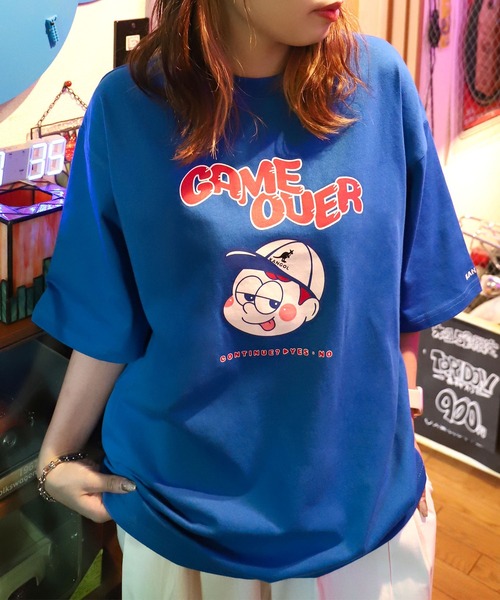 KANGOL（カンゴール）の「【KANGOL】 別注 コラボ 90s イラストプリント オーバーサイズ 半袖 Tシャツ BOY ＆ GIRL（Tシャツ/カットソー・レディース・ブラック系/オートミール/ホワイト系/ブラック/ブルー系/アイボリー系/ブルー/ホワイト・LARGE/MEDIUM/X-LARGE）」の7枚目の写真