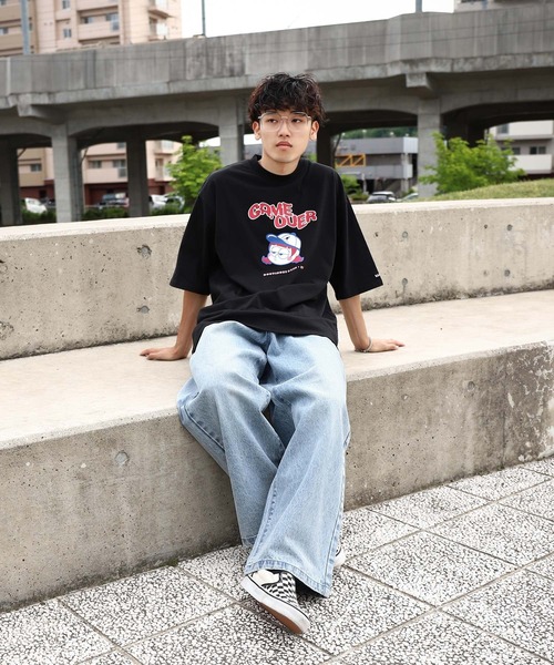 KANGOL（カンゴール）の「【KANGOL】 別注 コラボ 90s イラストプリント オーバーサイズ 半袖 Tシャツ BOY ＆ GIRL（Tシャツ/カットソー・レディース・ブラック系/オートミール/ホワイト系/ブラック/ブルー系/アイボリー系/ブルー/ホワイト・LARGE/MEDIUM/X-LARGE）」の12枚目の写真