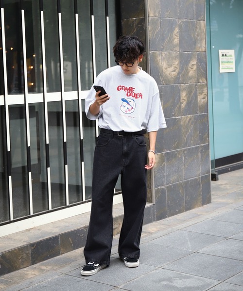 KANGOL（カンゴール）の「【KANGOL】 別注 コラボ 90s イラストプリント オーバーサイズ 半袖 Tシャツ BOY ＆ GIRL（Tシャツ/カットソー・レディース・ブラック系/オートミール/ホワイト系/ブラック/ブルー系/アイボリー系/ブルー/ホワイト・LARGE/MEDIUM/X-LARGE）」の17枚目の写真