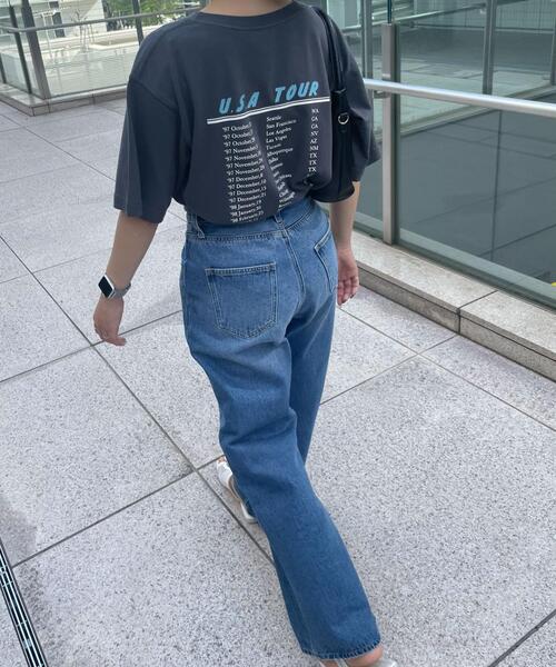 WEGO（ウィゴー）の「WEGO/ヴィンテージライクグラフィックTシャツ（Tシャツ/カットソー・レディース・ホワイト系その他/スミクロ/ブルー/ホワイト・FREE）」の18枚目の写真