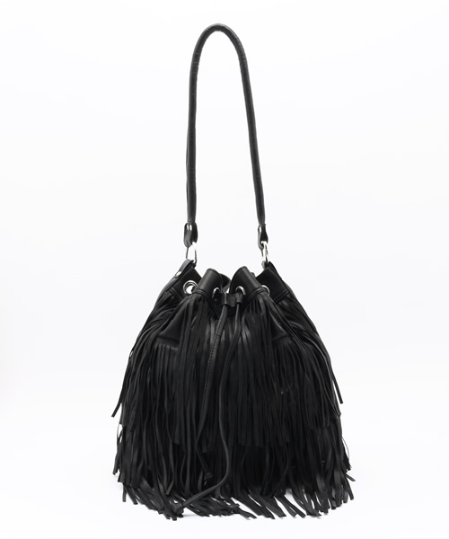 ROSE BUD（ローズバッド）の「（METAL MA MODE） MBG-3038LAYERED FRINGE BAG[フリンジ]（ショルダーバッグ・レディース・グリーン/ホワイト/ブラック・ONE SIZE）」の3枚目の写真