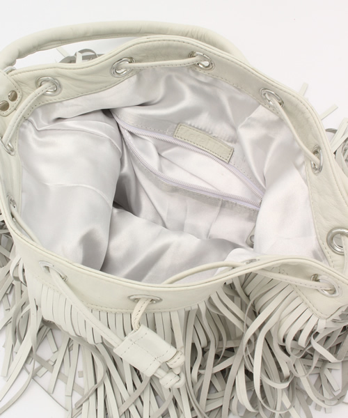 ROSE BUD（ローズバッド）の「（METAL MA MODE） MBG-3038LAYERED FRINGE BAG[フリンジ]（ショルダーバッグ・レディース・グリーン/ホワイト/ブラック・ONE SIZE）」の13枚目の写真