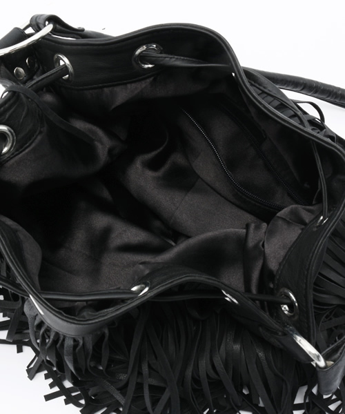 ROSE BUD（ローズバッド）の「（METAL MA MODE） MBG-3038LAYERED FRINGE BAG[フリンジ]（ショルダーバッグ・レディース・グリーン/ホワイト/ブラック・ONE SIZE）」の12枚目の写真