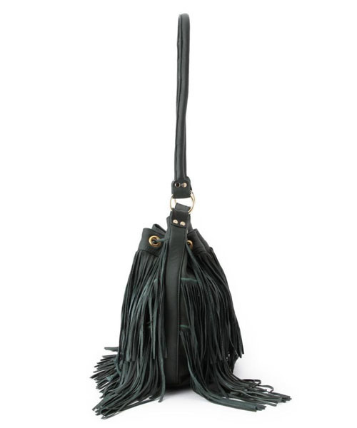 ROSE BUD（ローズバッド）の「（METAL MA MODE） MBG-3038LAYERED FRINGE BAG[フリンジ]（ショルダーバッグ・レディース・グリーン/ホワイト/ブラック・ONE SIZE）」の11枚目の写真