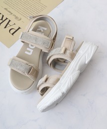kitson キラキラ ダブルベルト 厚底サンダル