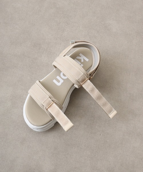 kitson（キットソン）の「kitson キラキラ ダブルベルト 厚底サンダル（サンダル・レディース・ブラック系その他/グレー/ベージュ/ラベンダー・S/M/L/LL）」の6枚目の写真