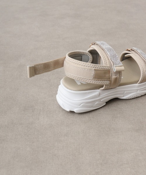 kitson（キットソン）の「kitson キラキラ ダブルベルト 厚底サンダル（サンダル・レディース・ブラック系その他/グレー/ベージュ/ラベンダー・S/M/L/LL）」の7枚目の写真