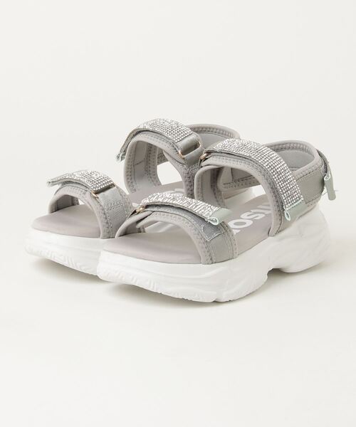 kitson（キットソン）の「kitson キラキラ ダブルベルト 厚底サンダル（サンダル・レディース・ブラック系その他/グレー/ベージュ/ラベンダー・S/M/L/LL）」の10枚目の写真