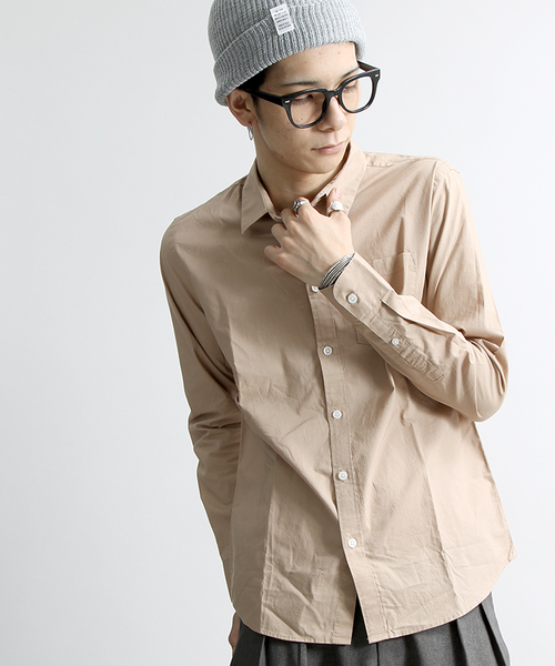 WEGO（ウィゴー）の「WEGO/スタンダードブロードシャツ（シャツ/ブラウス・メンズ・ワイン/ブラック/ロイヤルブルー/グレー/ホワイト/ネイビー/ベージュ/カーキ・SMALL/LARGE/MEDIUM）」の5枚目の写真