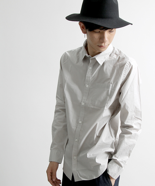 WEGO（ウィゴー）の「WEGO/スタンダードブロードシャツ（シャツ/ブラウス・メンズ・ワイン/ブラック/ロイヤルブルー/グレー/ホワイト/ネイビー/ベージュ/カーキ・SMALL/LARGE/MEDIUM）」の4枚目の写真