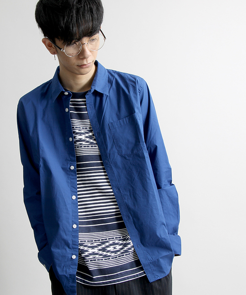 WEGO（ウィゴー）の「WEGO/スタンダードブロードシャツ（シャツ/ブラウス・メンズ・ワイン/ブラック/ロイヤルブルー/グレー/ホワイト/ネイビー/ベージュ/カーキ・SMALL/LARGE/MEDIUM）」の8枚目の写真