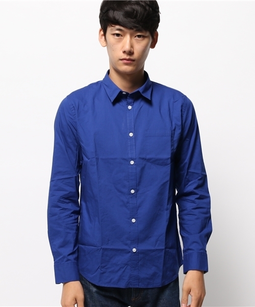 WEGO（ウィゴー）の「WEGO/スタンダードブロードシャツ（シャツ/ブラウス・メンズ・ワイン/ブラック/ロイヤルブルー/グレー/ホワイト/ネイビー/ベージュ/カーキ・SMALL/LARGE/MEDIUM）」の20枚目の写真