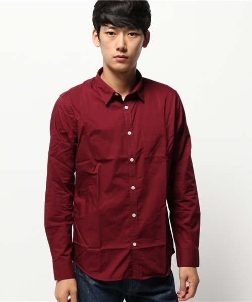 WEGO（ウィゴー）の「WEGO/スタンダードブロードシャツ（シャツ/ブラウス・メンズ・ワイン/ブラック/ロイヤルブルー/グレー/ホワイト/ネイビー/ベージュ/カーキ・SMALL/LARGE/MEDIUM）」の13枚目の写真