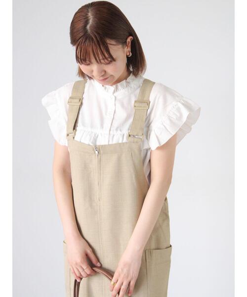 Lugnoncure（ルノンキュール）の「前後2WAYフリルブラウス（シャツ/ブラウス・レディース・ホワイト/オフホワイト/ネイビー/ブラック・F）」の2枚目の写真