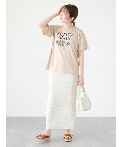 Te chichi TERRASSE（テチチテラス）の「シャーリングナロースカート（スカート・レディース・ブラック/ブラウン/オフホワイト・F）」の16枚目の写真